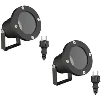 Ledscom.de , 2x tuinverlichting DUK voor buiten, IP65, stekker, zwart, 1x GU10, max. 15W