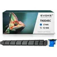 Evoke tonercartridge, compatibel met de Kyocera-printer TK8345 C EKY501, cyaan, 12.000 pagina's, compatibel met TASKalfa 2552ci en 2553ci