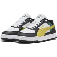 Puma Caven III Block imitatieleren sneakers - zwart/geel Jongens/Meisjes Imitatieleer - maat 37