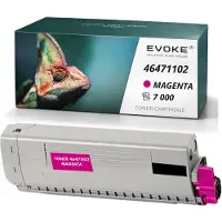 Evoke tonercartridge, compatibel met de OKI C823 M 46471102, magenta, opbrengst: 7.000 pagina's, compatibel met C823, C833 en C843