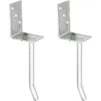 Alberts 2 x L-paaldrager mit Rundstahl-betonanker, 80x104 mm, betonanker 20 mm, thermisch verzinkt, voor inbetonneren