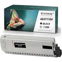 Evoke tonercartridge, compatibel met de OKI C823 BK 46471104, zwart, opbrengst: 7.000 pagina's, compatibel met C823, C833 en C843