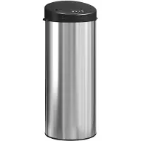HOMCOM Sensor Bin-Edelstahl, Kunststoff-32L x 30B x 78,5H cm-Silber