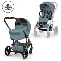 Cybex Kinderwagen Balios S Lux Stormy Blue/Light Blue incl. Foldable Carrycot