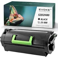 Evoke tonercartridge, compatibel met de Lexmark-printer 52D2H00 522H, zwart, 25.000 pagina's, compatibel met MS810de, MS810dn, MS810dtn, MS810n en MS811dn