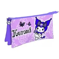Hello Kitty Kuromi etui met 3 vakken, 22 cm