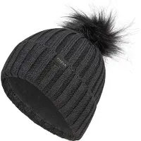 Pikeur FW25 Beanie Pompom Zwart 55/57