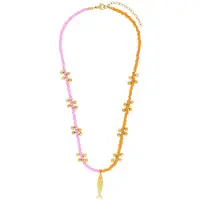 Lucardi Ketting goud / rosa