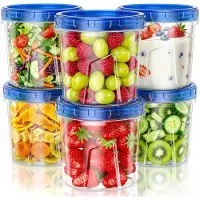 VHV Vershoudbakjes - 6 set 720ML - Luchtdicht - Meal Prep Bakjes - Diepvriesbakjes - voor maaltijdbereiding, lunch en restjes