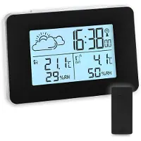 SP Weerstation - Weerstation Binnen en Buiten - Thermometer Hygrometer - Zwart - 13cm x 9cm x 4cm