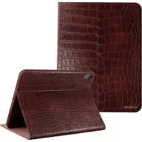 Selencia Croco bookcase voor de Apple iPad Air 11 inch (2026) M4 / (2025) M3 / (2024) M2 / Air 5 (2022) / Air 4 (2020) - Burgundy