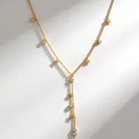 Cavill - Zilveren Halsketting - 925 Sterling Zilver Verguld - Tanzania Zirkonen Rond Slijpsel 0,63 ct - Elegante Bezel Ketting 45,5 cm