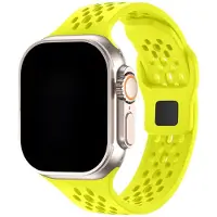 123Watches Sprint bandje - siliconen - geel - 44 · 45 · 46 & 49 mm - Geschikt voor Apple Watch series 1/2/3/4/5/6/7/8/9/10/11/12/SE/SE2/SE3/Ultra/Ultra 2/Ultra 3/Ultra 4