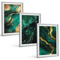 Tulup 4-Delige Schilderij Set - Elegante abstracte steenpatronen - 40 x 60 cm - Moderne Wanddecoratie - Woonkamer - Woonkamer Decoratie