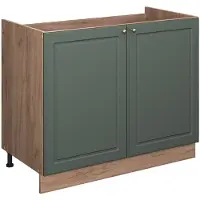 Vicco Wastafelkast Fame-Line, Groen-Goud Landhuis/Goudkleurig Eiken, 100 cm zonder werkblad