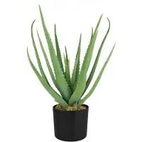 Decovego Kunstmatige Aloë Vera Kamerplant, 50 cm, Kunststof Plant voor Binnen, Onderhoudsvriendelijk en Decoratief