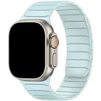 123Watches bandje Vetra - siliconen - lichtblauw - 44 · 45 · 46 & 49 mm - Geschikt voor Apple Watch series 1/2/3/4/5/6/7/8/9/10/11/12/SE/SE2/SE3/Ultra/Ultra 2/Ultra 3/Ultra 4