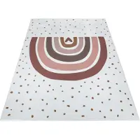 Muratap Kindervloerkleed boho regenboog multi wasbaar antislip- 60x180 cm