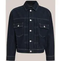 Blue Ridge - Heren relaxed fit denim jack met plooidetail - Relaxed Fit - Donkerblauw - Katoen - Maat: XXXL