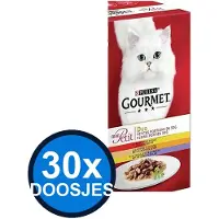Gourmet 30x - Mon Petit Duo Vlees 6x50g - Kattenvoer Natvoer - 300g