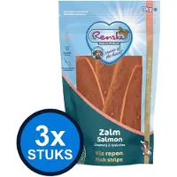 Renske 3x - Gezonde beloning vis strip zalm 1kg - Hondenvoer Snacks - 1 kg