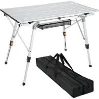Tyr Campingtafel - Campingtafel Lichtgewicht - Campingtafel Inklapbaar - Zilver - 52cm x 90cm x 70cm