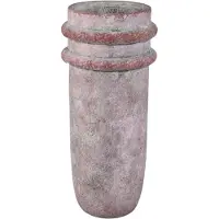 Ptmd Almeda Pink Cement Vase With 2 Borders High M
