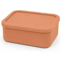 VHV - Lunchbox 1300 ml van Siliconen - Flexibele Broodtrommel met Deksel - Geschikt voor Magnetron, Oven, Vriezer en Vaatwasser - Voor Werk, School en Meal Prep - Terracotta