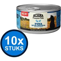 Acana 10x - Premium Pate Cat Tuna & chicken - Kattenvoer Natvoer - 85 g