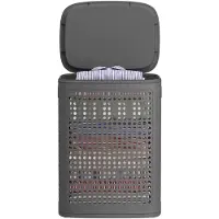 Songmics Plastic wasmand - 75 liter - 42,5 x 33 x 57 cm - Donkergrijs