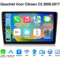 Junsun Android 15 Autoradio Geschikt Voor Citroen C5 2008-2017 - Draadloze CarPlay & Andriod Auto - GPS-navigatiesysteem - Bluetooth - 10 Inch TouchScreen - WiFi - Stuurwielbediening - RDS - USB