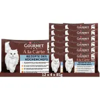 Gourmet à la carte – met diepzeevis, zalm, kalkoen en eend (12 x 4 x 85g)