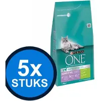 Purina One 5x - Adult Sensitive Kalkoen - Kattenvoer Droogvoer - 1.5 kg