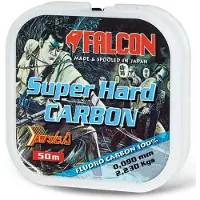 Falcon Super Hard Carbon 50 M Flurocarbon Transparant 0.090 mm