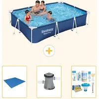 Bestway Steel Pro, rechthoekig zwembad - 300x201x66 cm - 4-delig - S22299