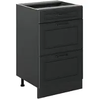 Vicco Keukenonderkast R-Line, Antraciet landelijk/Antraciet, 50 cm zonder werkblad