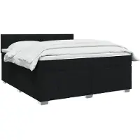vidaXL Boxspringbed met matras met hoofdeinde Zwart 160 x 200 cm Stof
