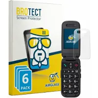 BROTECT Screenprotector 6 Stuks voor Panasonic KX-TU446 Beschermglas transparant