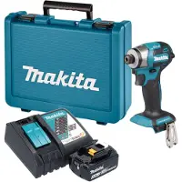 Makita DTD 173 RT1E accu-slagmoersleutel 18 V 180 Nm 1/4" borstelloos + 1x accu 5,0 Ah + oplader + koffer