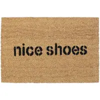 Relaxdays Kokosmat Deurmat 'Nice Shoes' 60x40cm - Natuurlijk en Duurzaam