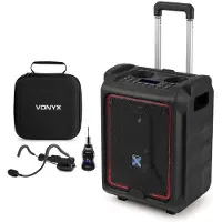 VONYX SPLASH300 portable speaker met draadloze sport headset - Ideaal voor groepslessen - IPX5