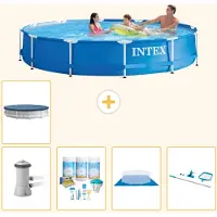 Intex Framezwembad, rond - 366x76 cm - 6-delig, model S21176