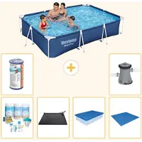 Bestway Steel Pro, rechthoekig zwembad - 300x201x66 cm - 7-delig - S21546