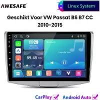 AWESAFE Autoradio - Geschikt Voor VW Volkswagen Passat B6 B7 CC 2010 t/m 2015 - Draadloos Carplay Android Auto - Linux systeem - 10 Inch Touchscreen - Bluetooth Wifi - 2010 2011 2012 2013 2014 2015