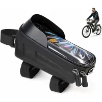 VHV - Fietstelefoonhouder met stuurtas - Waterbestendige EVA tas met touchscreen voor smartphones tot 6,9 inch