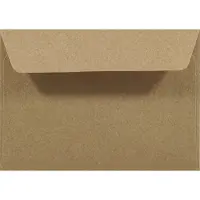 Netuno Ecologische bruine enveloppen A7 - 80 x 120 mm - 25 stuks - NK natgelijmde - 100 gram - Eko Design -