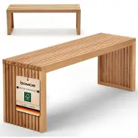 Bomoe Houten Bank 120 cm Eiken Massief FSC Geolied Zitbank Hout Latten Bankje voor Hal Gang Keuken Eetkamer Badkamer tot 250 kg – Eichberg 120x33x43 cm