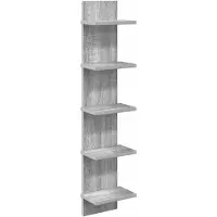 vidaXL Wandplank Grijs Sonoma 22 x 15 x 100 cm Bewerkt hout