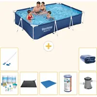 Bestway Steel Pro, rechthoekig zwembad - 300x201x66 cm - 8-delig - S21553