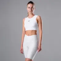 Acelera Intermediate Fietsshort Dames met Zeem Wit - Fietsbroek - Wielrenbroek - Wielerbroek - Mountainbike - Bibshort - Spinning - Fietskleding - Koersbroek - Kort - Dames - Maat 2XL